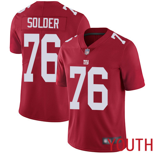 Youth New York Giants #76 Nate Solder Red Limited Red Inverted Legend Football NFL Jersey